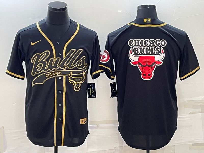 Men Chicago Bulls Blank Black 2022 Nike Co branded NBA Jerseys